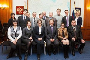 Встреча министра транспорта РФ Максима Соколова с коллективом редакции газеты &laquo;Транспорт России&raquo;